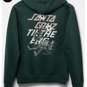 NWT - Santa Cruz zip up hoodie size M